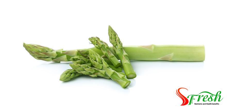 Bunch Of Fresh Asparagus Isolated On White